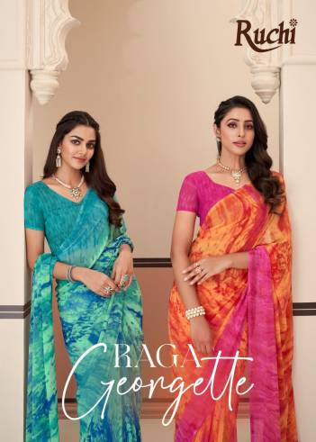 RAGA GEORGETTE VOL-7 BY RUCHI GEORGETTE SAREE MANUFACTURER IN INDIA